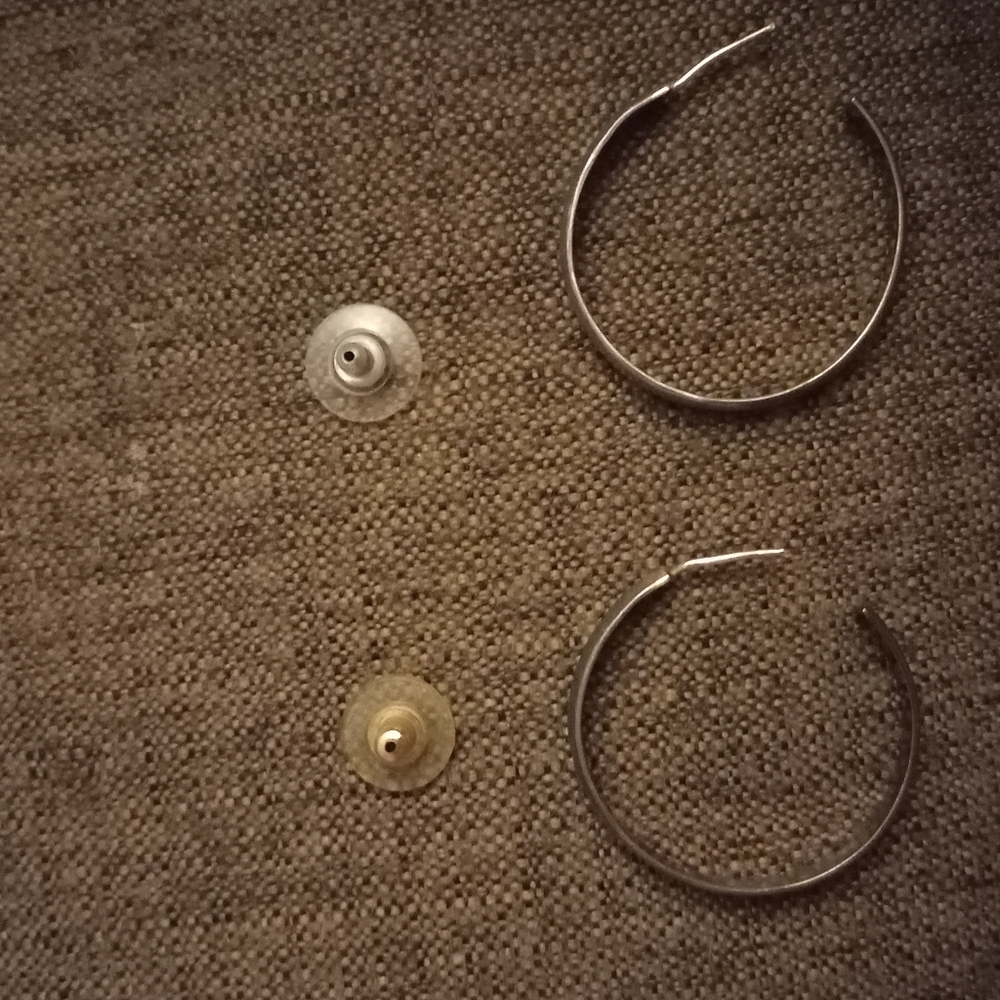 Sterling silver hoop earrings